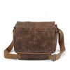 Canvas Camera Bag with Top-Grain Cowhide and Interior Dividers
