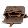 Canvas Camera Bag with Top-Grain Cowhide and Interior Dividers