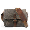 Canvas Camera Bag with Top-Grain Cowhide and Interior Dividers