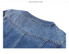 Round Neck Shorty Cropper Denim Jacket Women