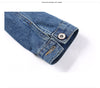 Round Neck Shorty Cropper Denim Jacket Women