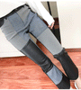 Women’s High Waist Sheepskin Flare Leather Pants Slim Fit Ankle Length