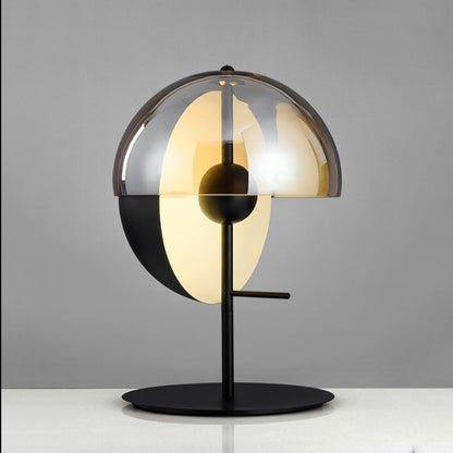 Nordic Postmodern Smoked Glass Table Lamp