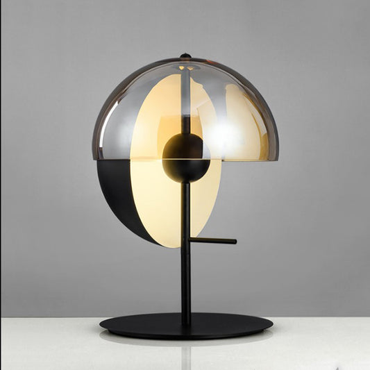 Nordic Postmodern Smoked Glass Table Lamp