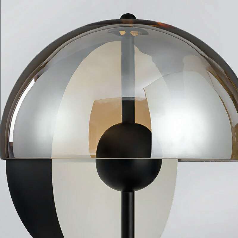 Nordic Postmodern Smoked Glass Table Lamp