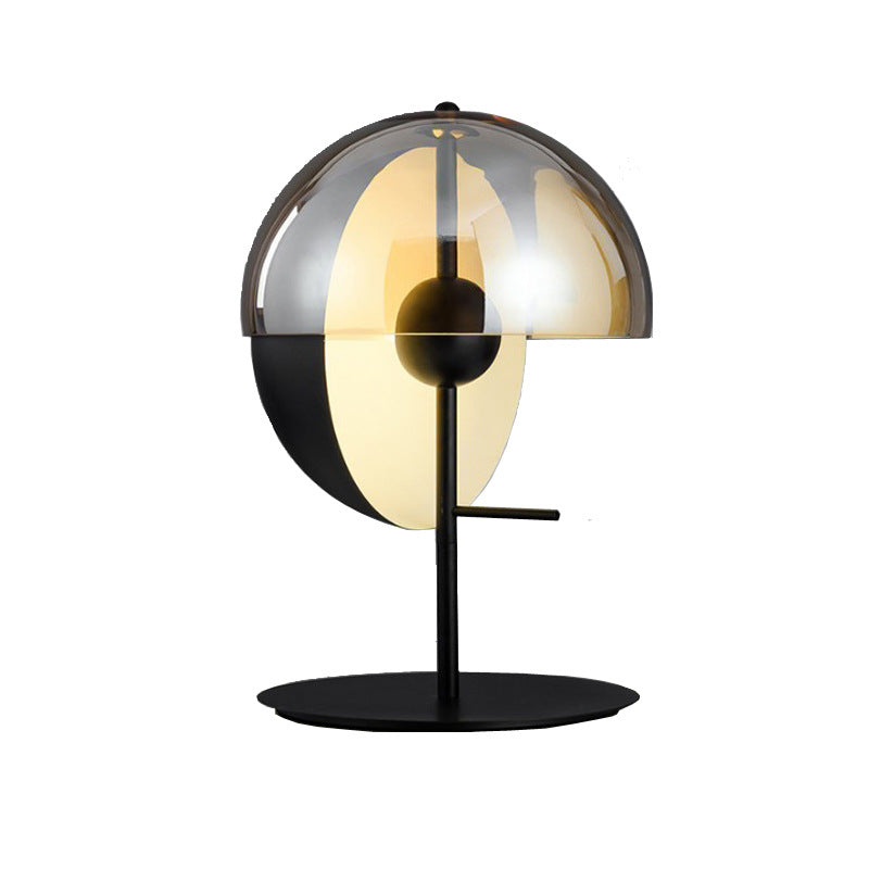 Nordic Postmodern Smoked Glass Table Lamp