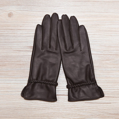 Women’s Leather Gloves in Lambskin with Fleece Lining and Touchscreen Use
