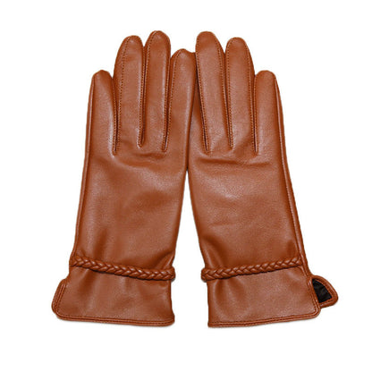 Women’s Leather Gloves in Lambskin with Fleece Lining and Touchscreen Use