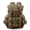 Vintage Canvas Backpack with Leather Trim for Everyday Travel