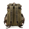 Vintage Canvas Backpack with Leather Trim for Everyday Travel