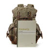 Vintage Canvas Backpack with Leather Trim for Everyday Travel