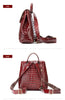 Women’s Designer Genuine Leather Crocodile Pattern Backpack