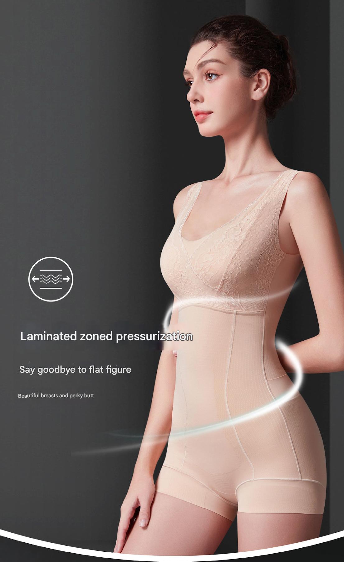 Seamless Lace Body Shaper Bodysuit with Bra and Hip Lift