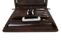 Genuine Dark Leather Portfolio Organizer