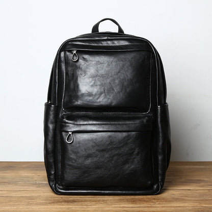 Retro Style Leather Backpack Rucksack