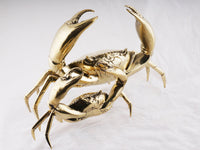 Handmade Crab Brass Figure Statue Decor