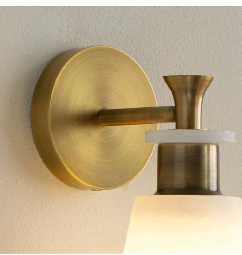 Modern Brass Cloud Stone Wall Lamp Spanish Marble Wall Light