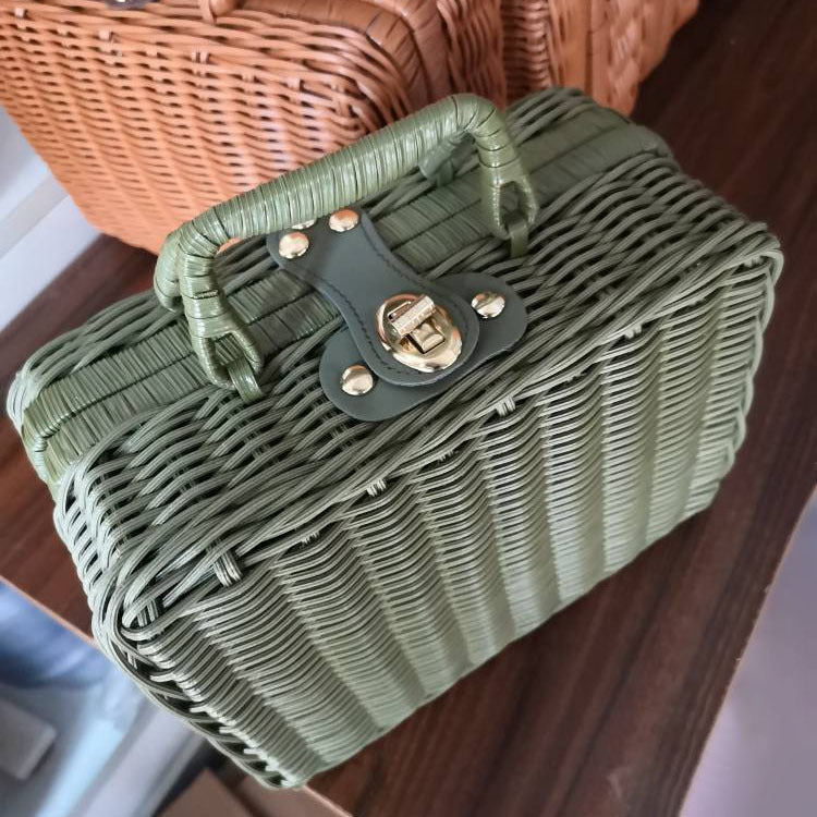 Rattan Woven Handheld Basket