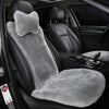 Genuine Sheepskin Car Seat Cover with Detachable Backrest and Headrest