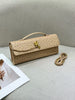 Women’s Genuine Leather Ostrich Pattern Clutch Crossbody