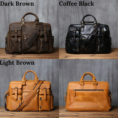 mens leather briefcase bag