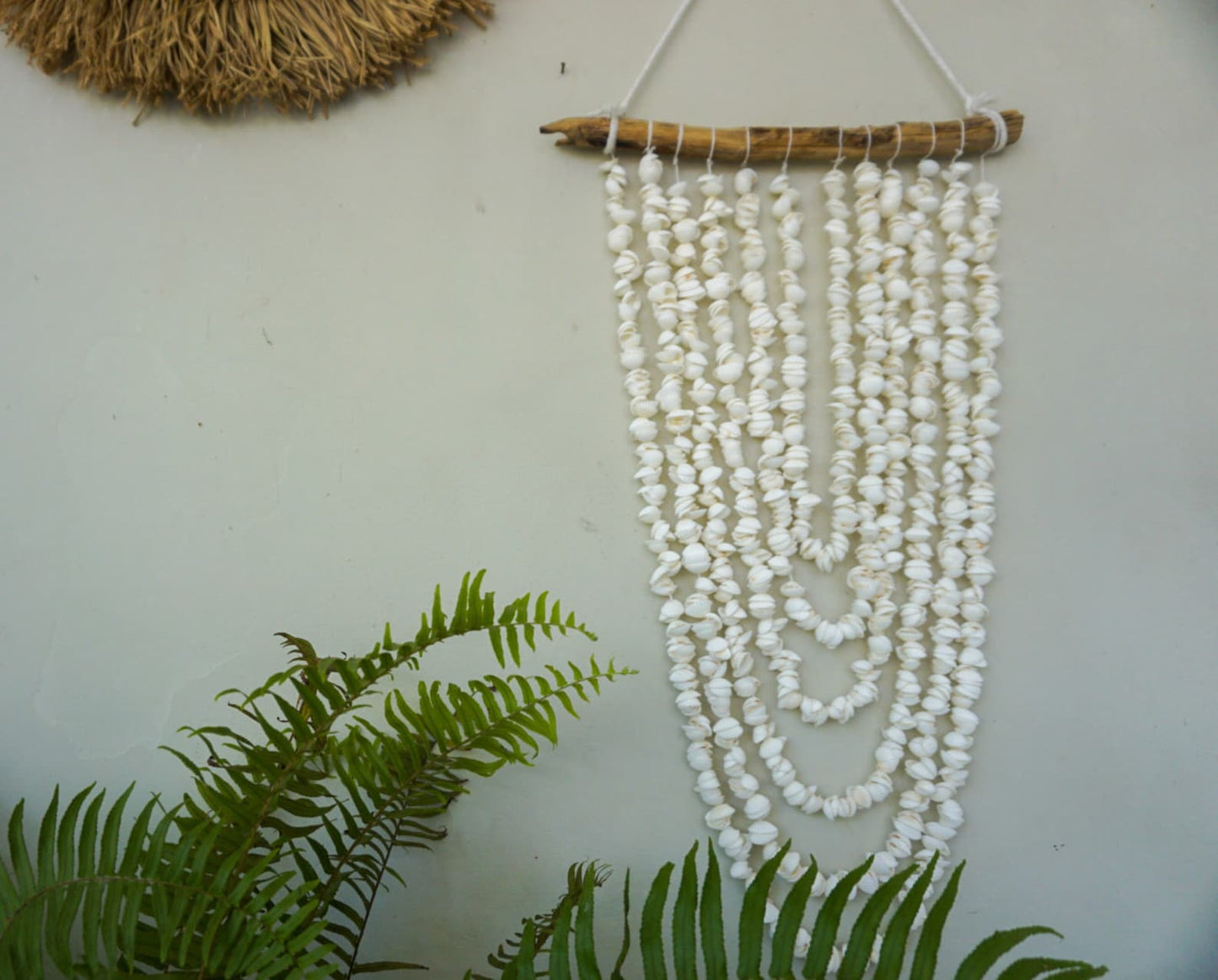 White shell boho hanging wall decor