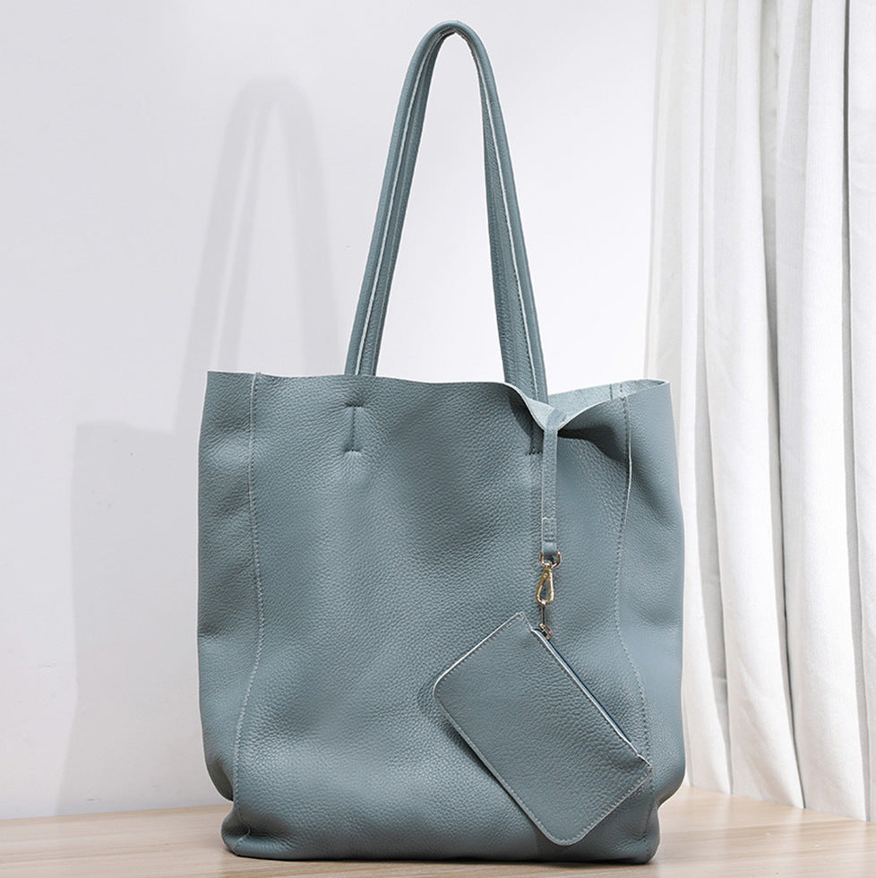 Women’s Large Leather Shoulder Tote Bag For Office
