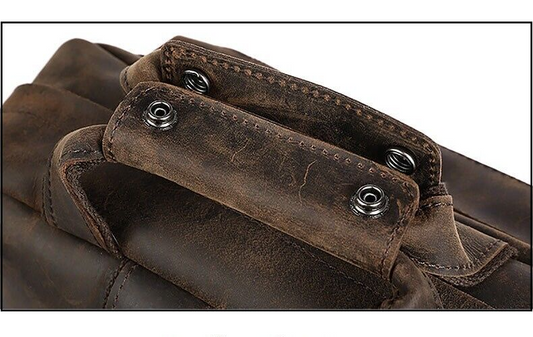 Cowhide Leather Large Capacity Backpack
