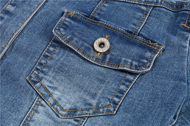 Women’s Short Sleeve Cropped Denim Summer Jacket