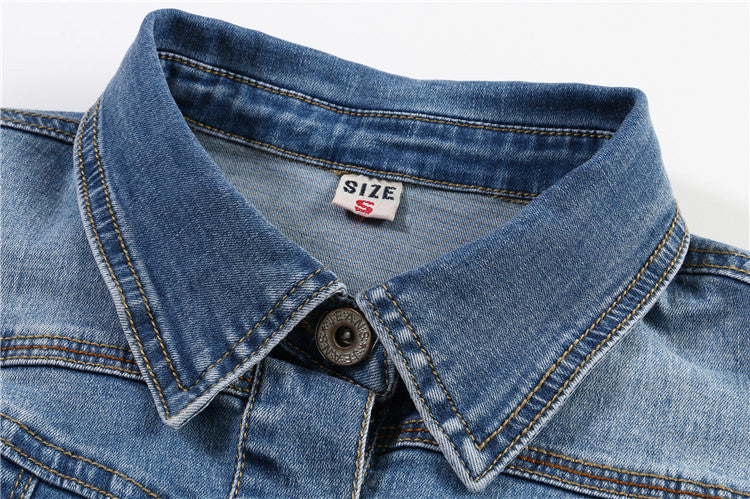 Women’s Short Sleeve Cropped Denim Summer Jacket