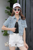Women’s Short Sleeve Cropped Denim Summer Jacket
