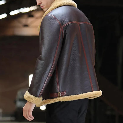 leather and fur jacket mens