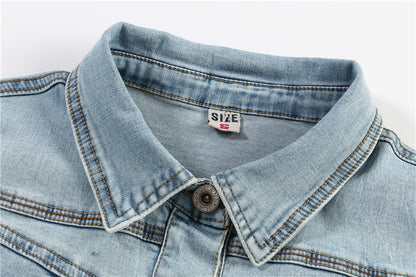 Women’s Short Sleeve Cropped Denim Summer Jacket