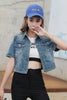 Women’s Short Sleeve Cropped Denim Summer Jacket