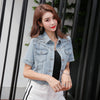 Women’s Short Sleeve Cropped Denim Summer Jacket