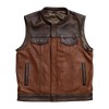 Men's Distressed Real leather Motorbike Vest