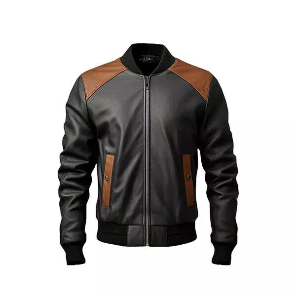 Men's Genuine Leather Varsity Jacket