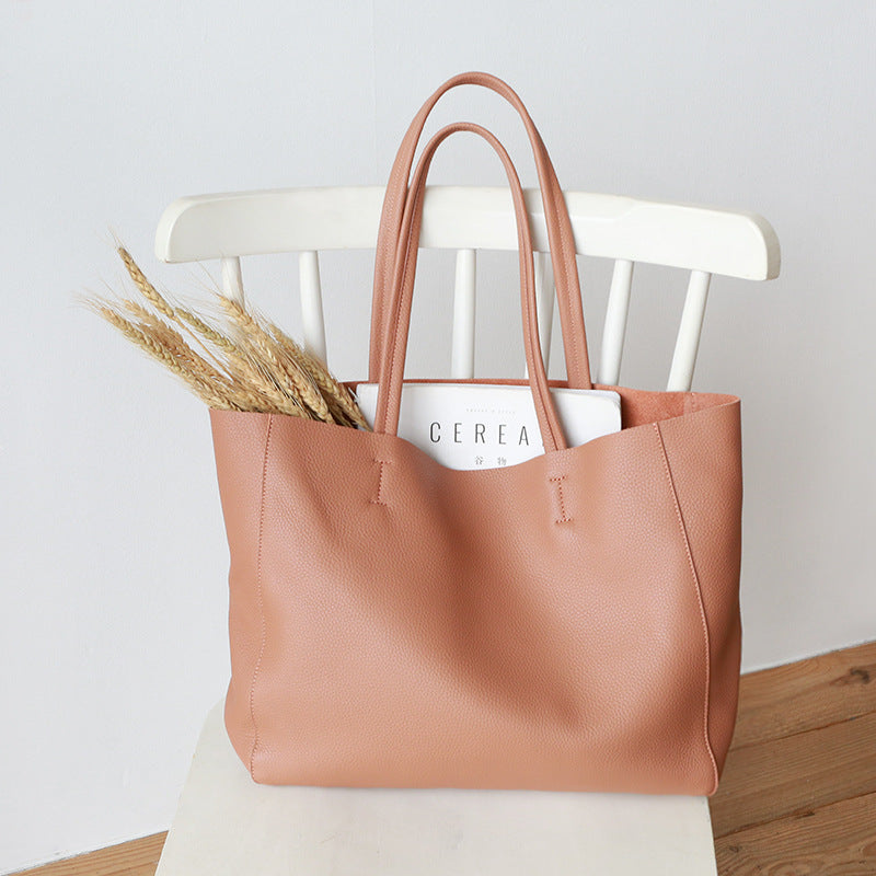 Women Leather Tote Bag Office Shoulder Purse