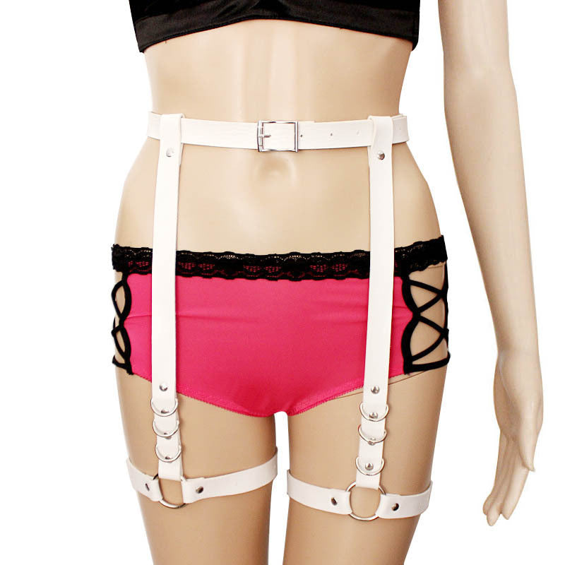 Adjustable Leather Leg Garter Belt Punk Harness