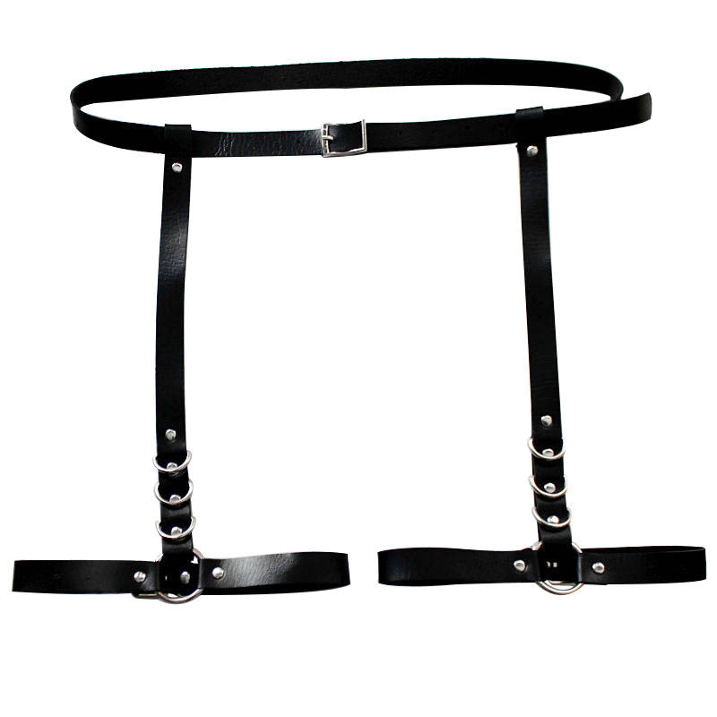 Adjustable Leather Leg Garter Belt Punk Harness