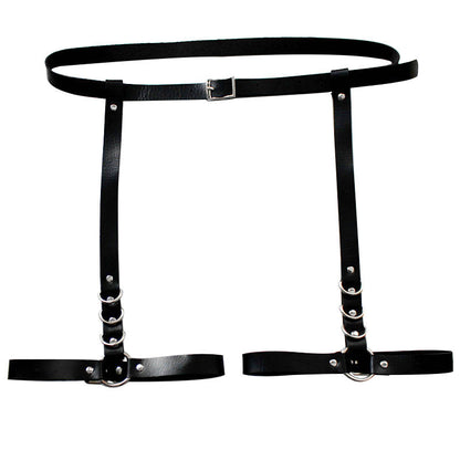 Adjustable Leather Leg Garter Belt Punk Harness