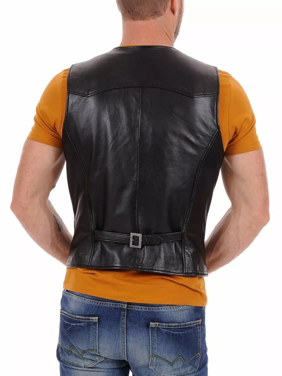 Men's Original Leather Cowboy Vest