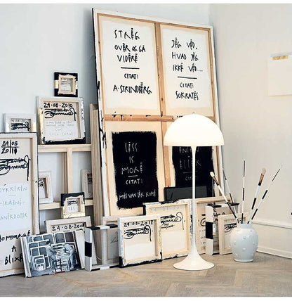 Nordic Mushroom Floor Lamp White Acrylic Danish Design