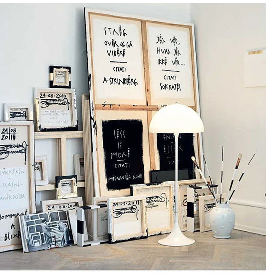 White Mushroom Floor Lamp Scandinavian Tall