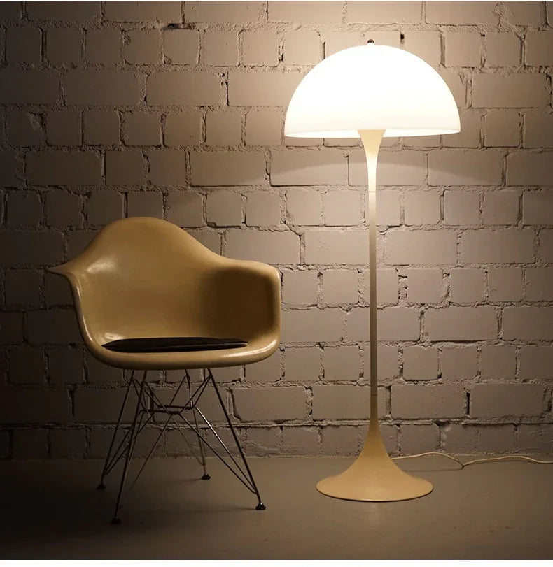 White Mushroom Floor Lamp Scandinavian Tall