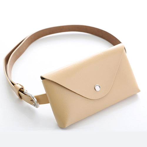 Genuine leather waist bag for women