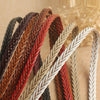 Women Skinny Braided Leather Belt
