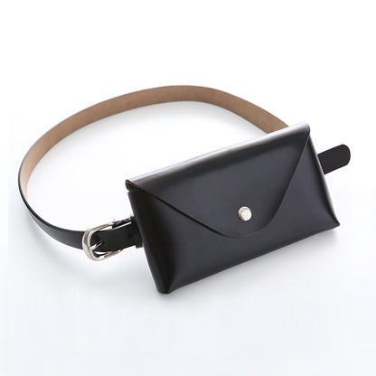 Genuine leather waist bag for women