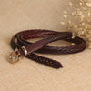 Women Skinny Braided Leather Belt