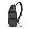 Waxed Canvas Leather Backpack with Removable Camera Insert and Dividers